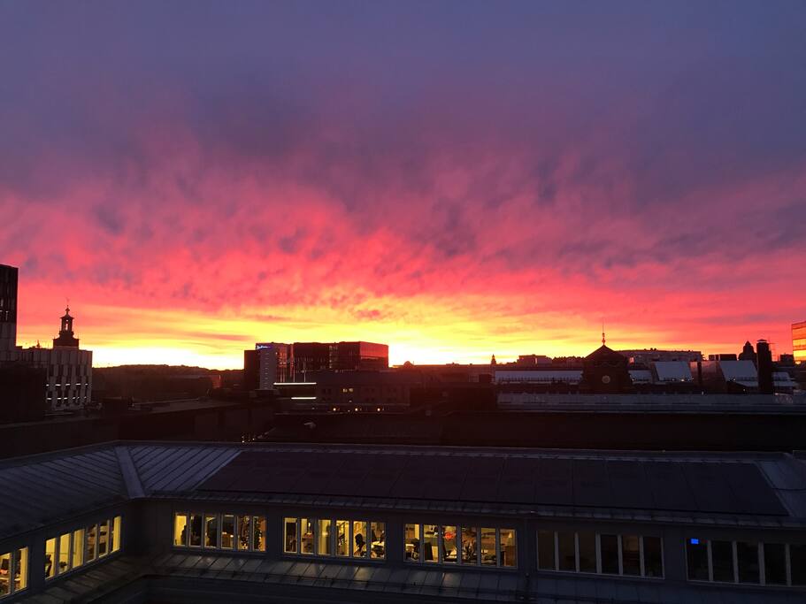 Sunset view from the terrace