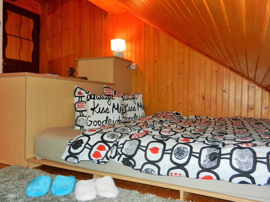 Cozy room upstairs is waiting for you.