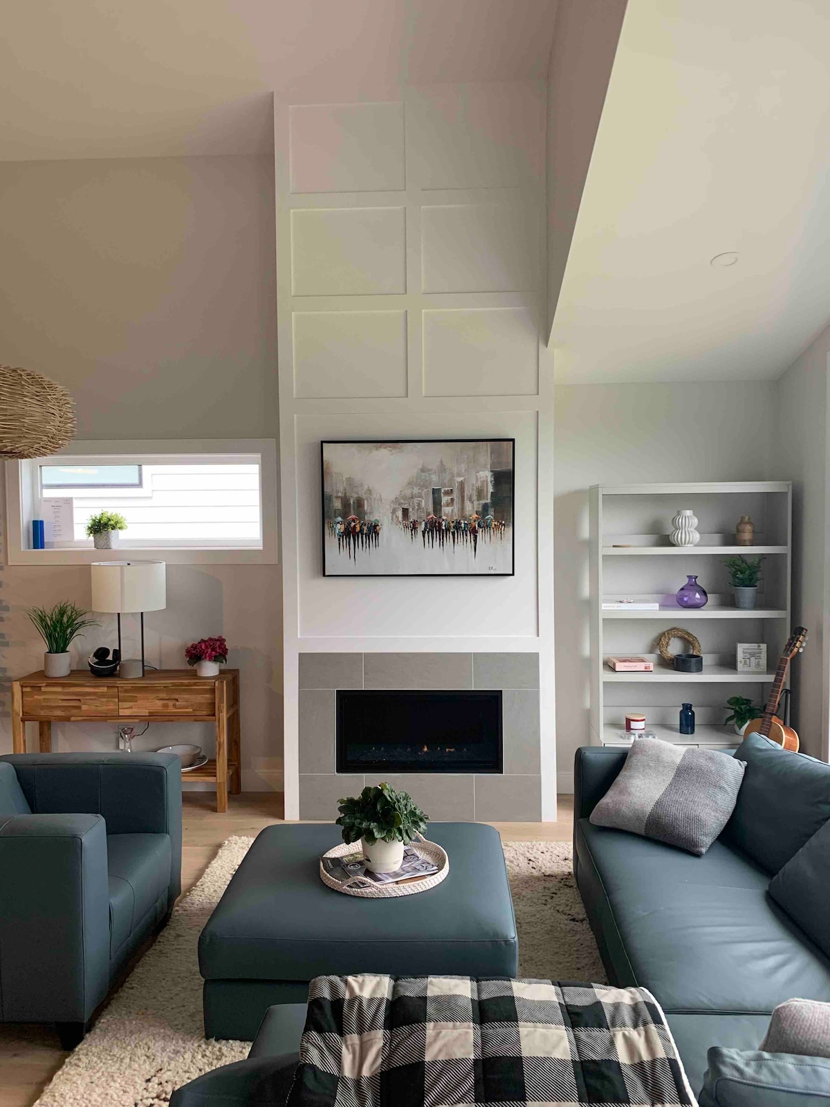 مدفأة الغاز في غرفة المعيشة 