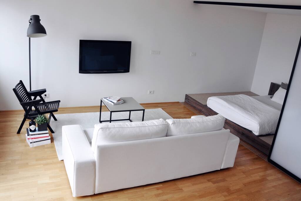 Living room + bedroom