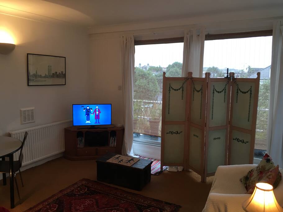 Living room on a wet evening.