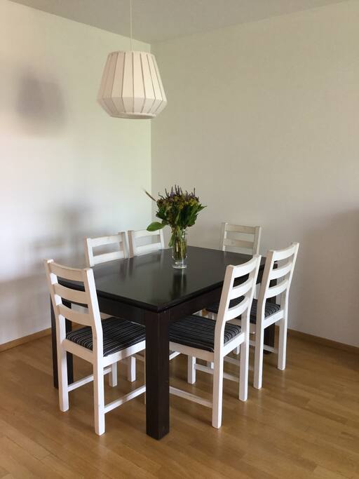 Comfortable dining area in the living room