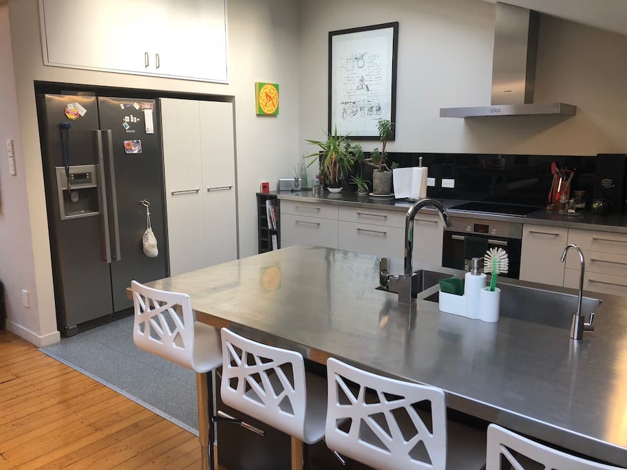 Good sized fridge and breakfast buffet area