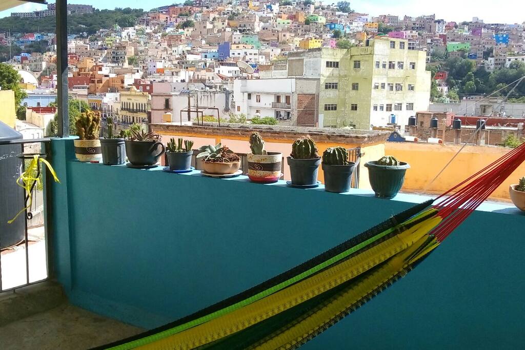 hamaca en la terraza