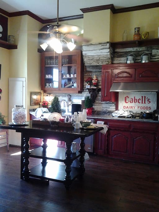Fully stocked kitchen