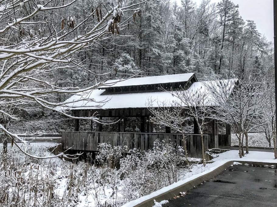 The entrence to the Covered Bridge