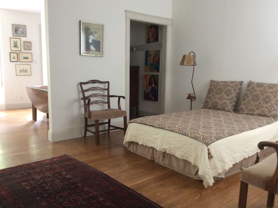 Bedroom area (the apartment is an open floor plan)