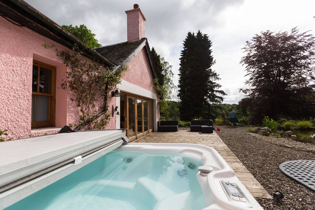Relax in the hot tub overlook