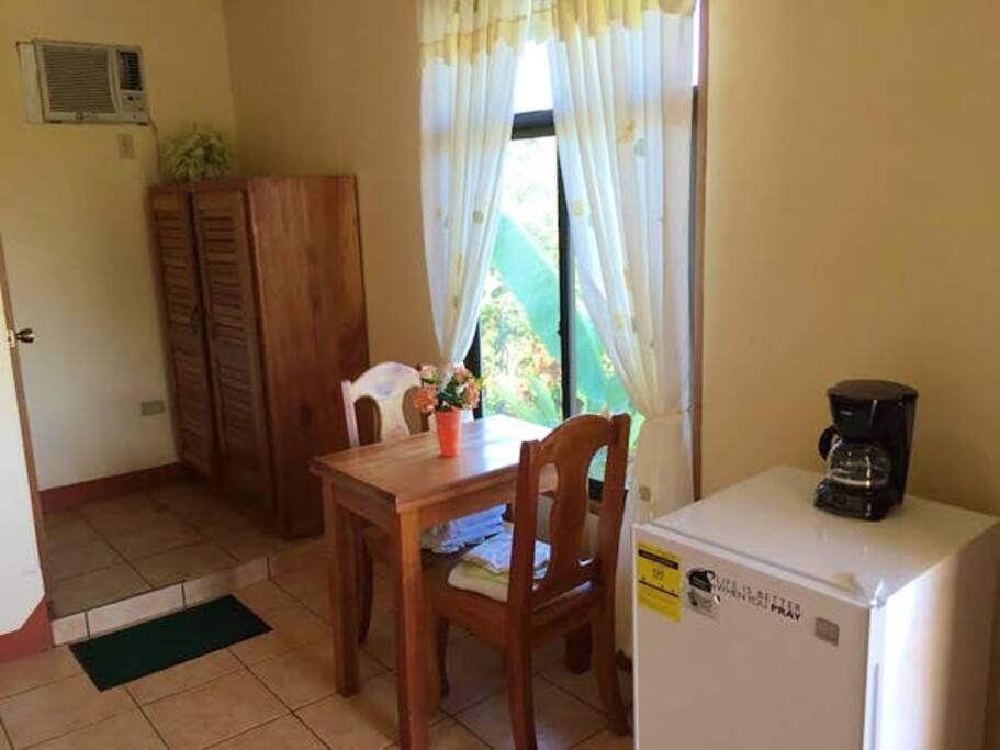 Each Small Fridge and Coffee Maker