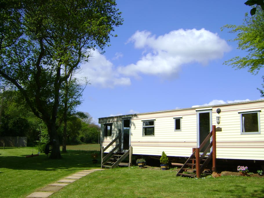 The accommodation set in its own private meadow
