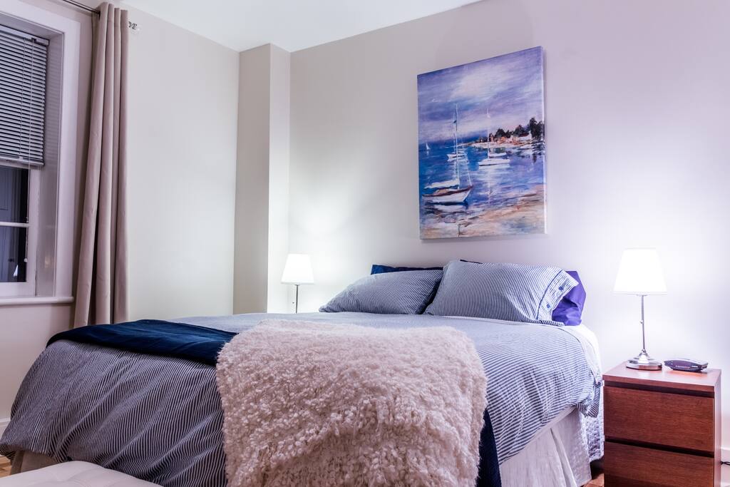 Bedroom with ample closet space