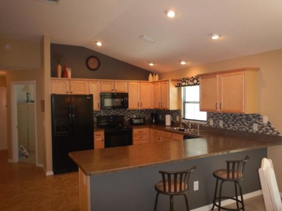 Spacious kitchen with extra c