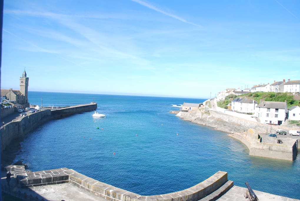 View of Porthleven Harbour from The Anson