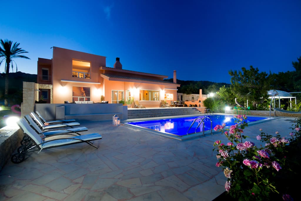 Private Pool Villa with amazing breathtaking views at night.
