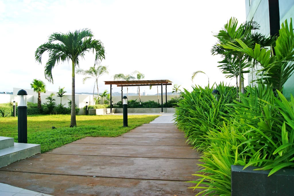 Generous landscaped outdoor open areas await discerning guests.