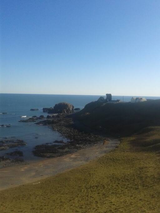 Looking towards the castle and house from the north