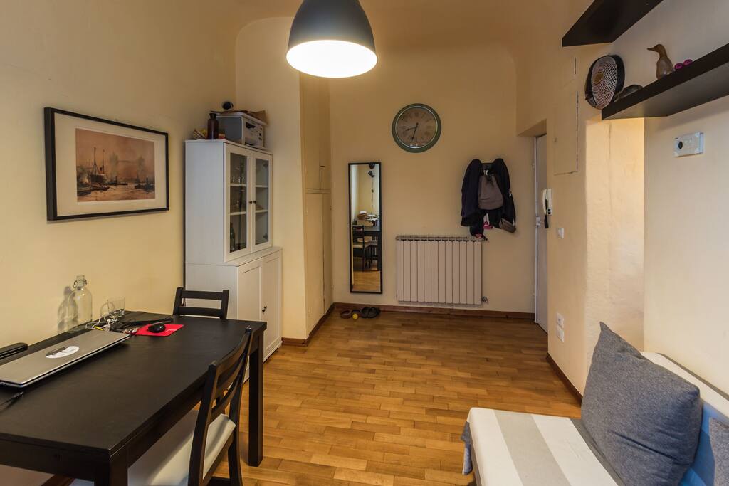 living room with sofa bed
