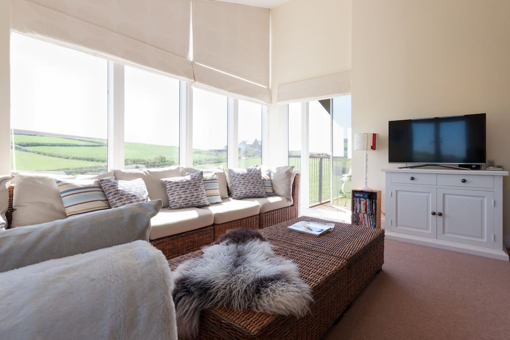 Panoramic views across to Hope Cove