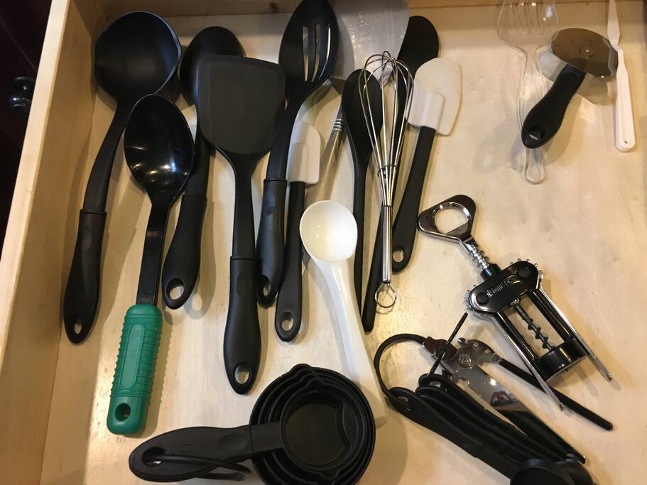 Plenty of cooking utensils
