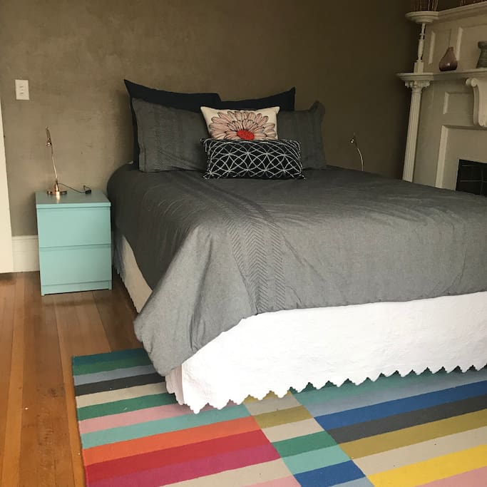 Large Queen bed with very comfortable mattress