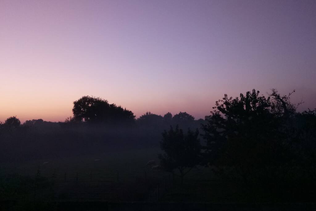 Couché de soleil depuis la terrasse