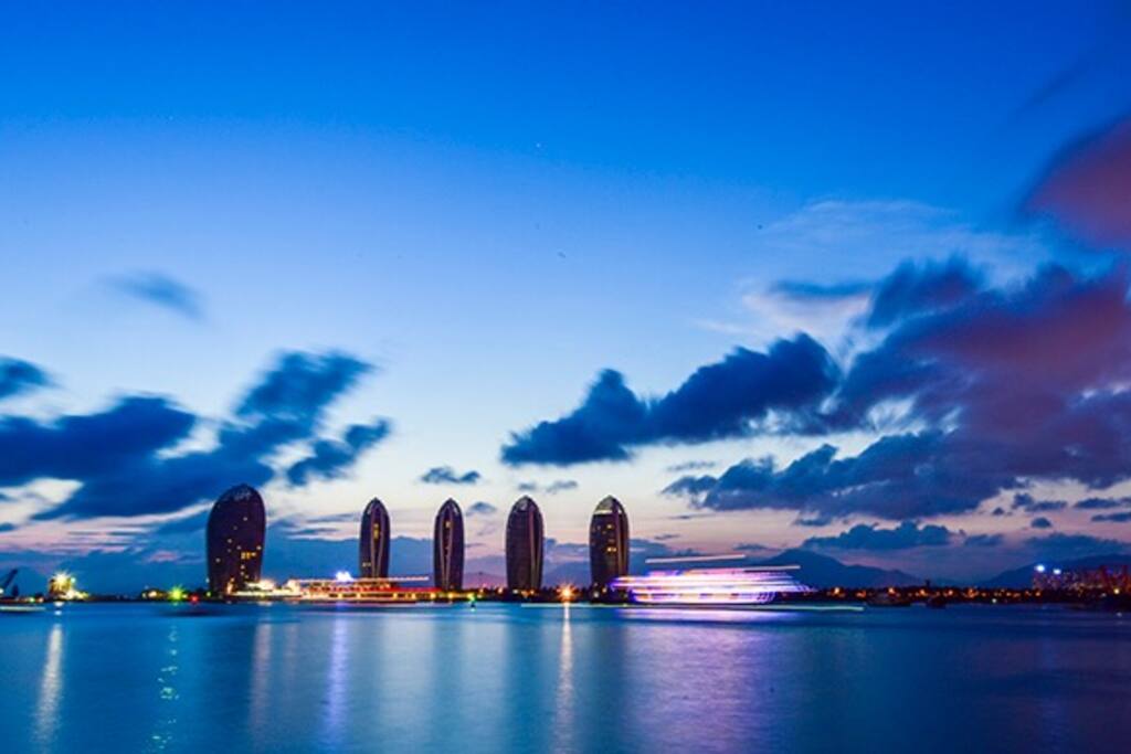 沙滩夜景
