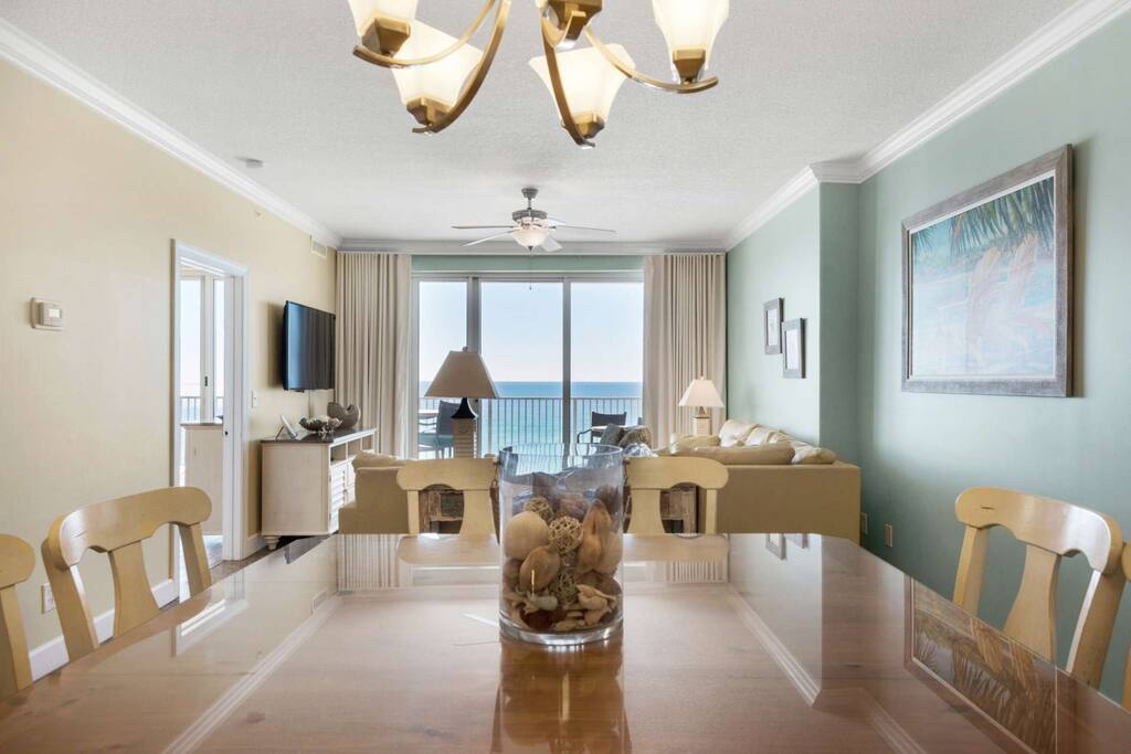 Large Dining Table for Eight along with this great view!
