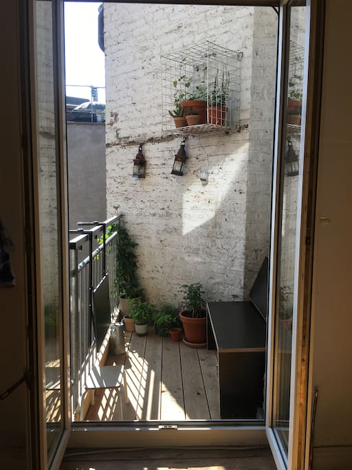 Balkon an der Küche
