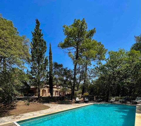 Quiet villa in nature with a pool