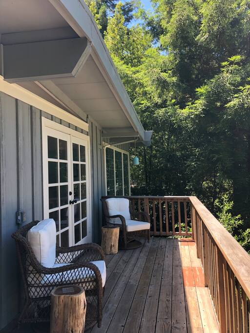 Take in a great view of Mt. Tamalpais from the front porch