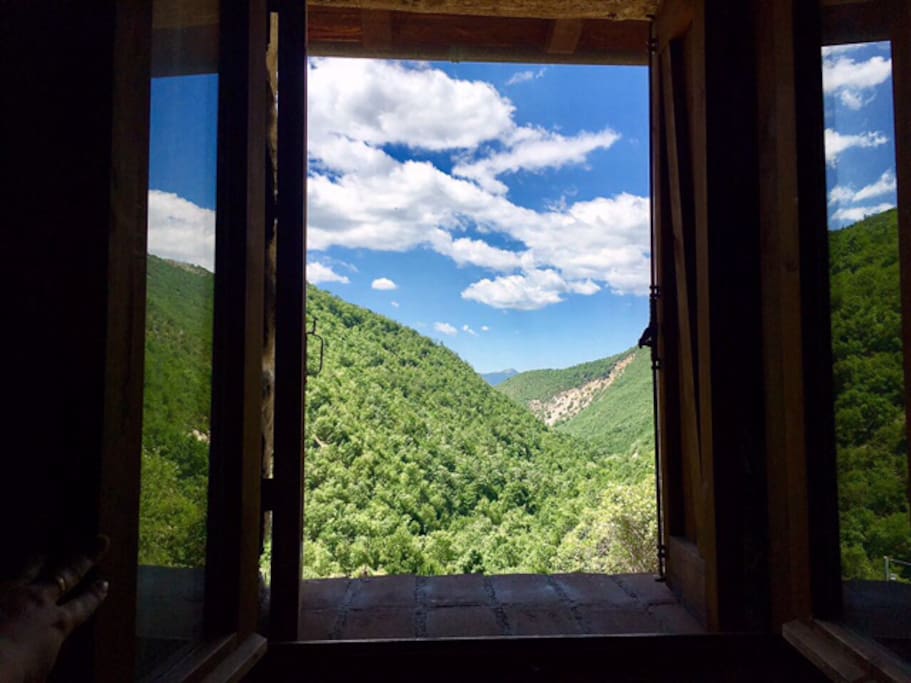 Panorama da una delle camere lato Ovest