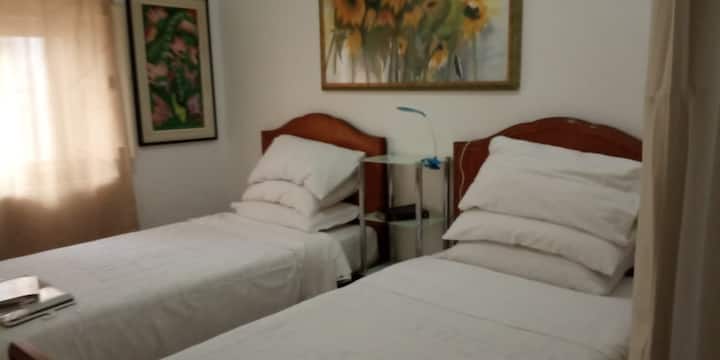 Chambre avec lits jumeaux king size 