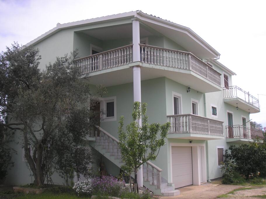 The rear side of the house - apartment on the first floor