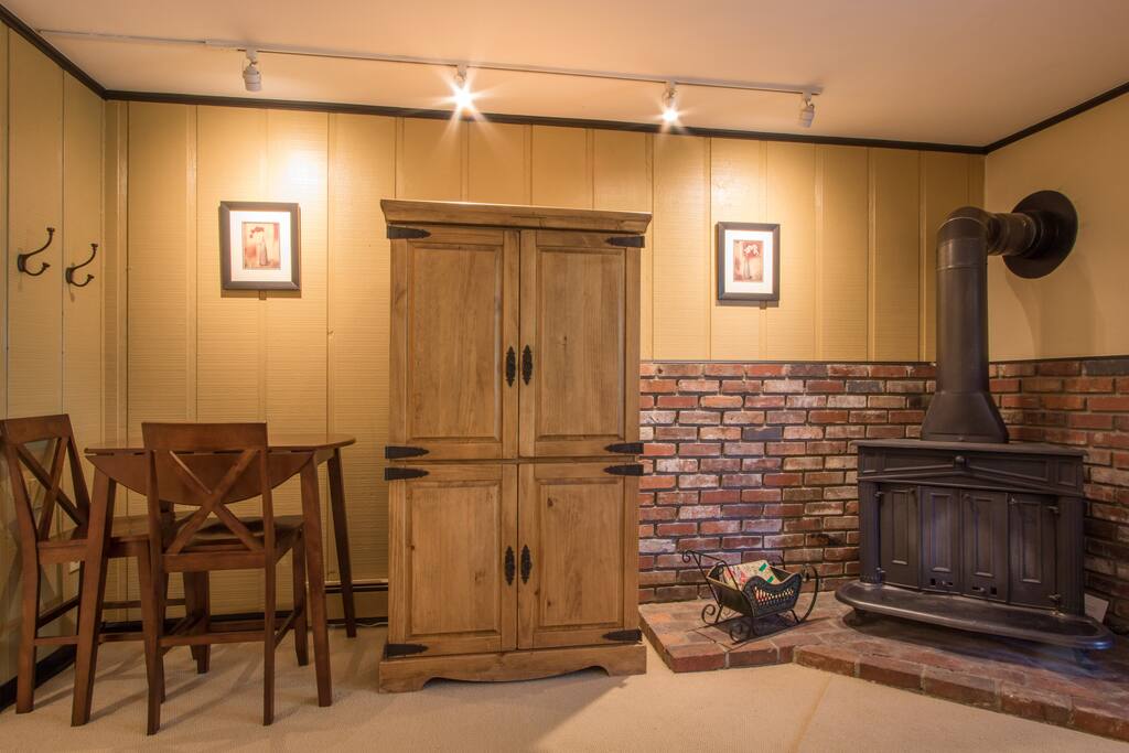 A fun fireplace.