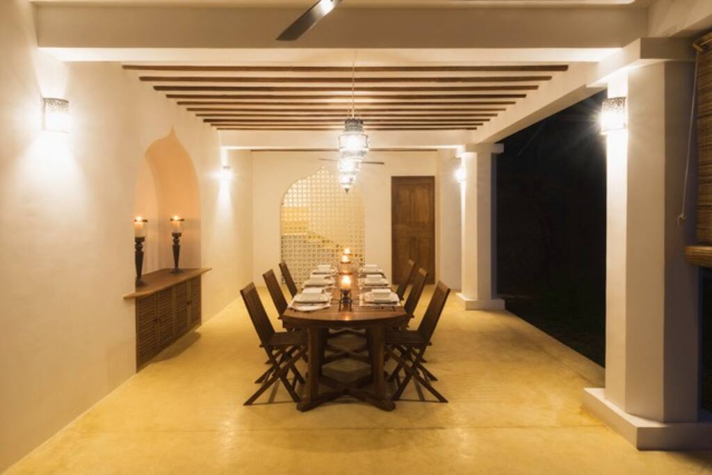 Outdoor dining area