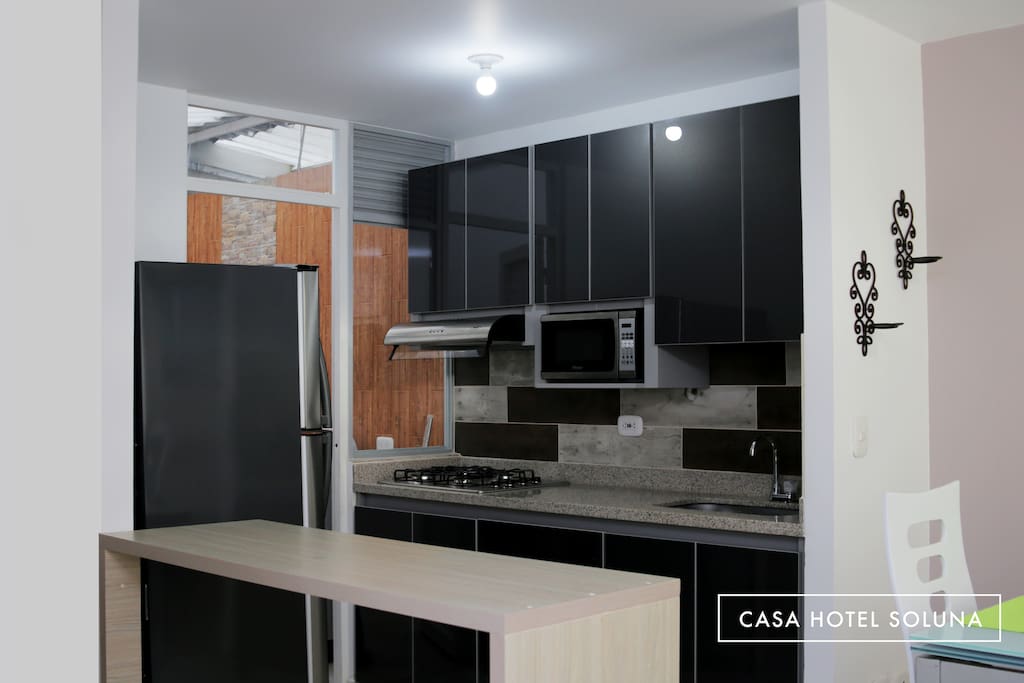 Cocina de lujo y totalmente equipada.