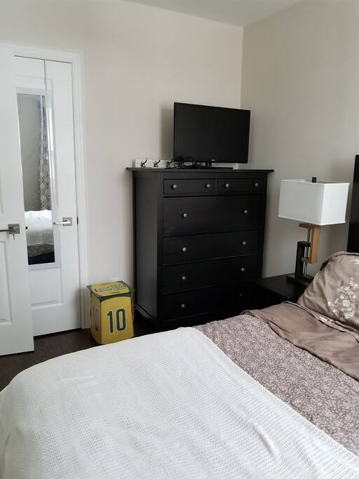 Closet and Armoire available. TV with Chromecast
