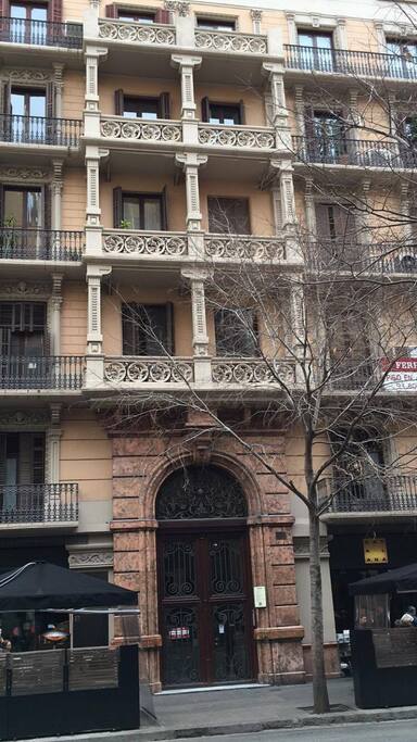 The apartment building right above the most popular tapas restaurant in the city