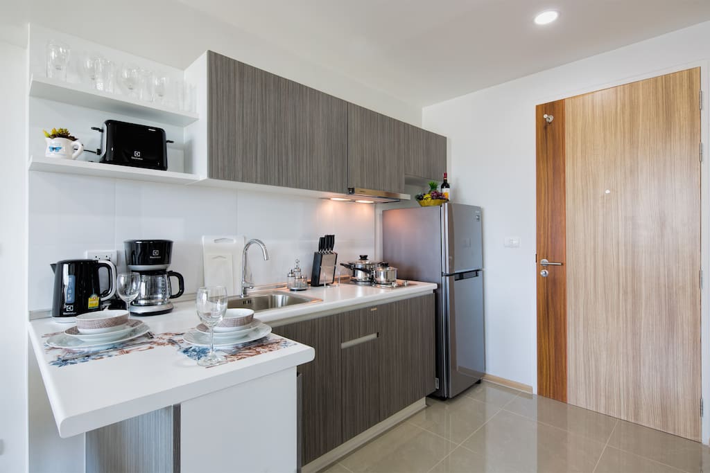 Fully equipped kitchen with everything you might need during your vacation!