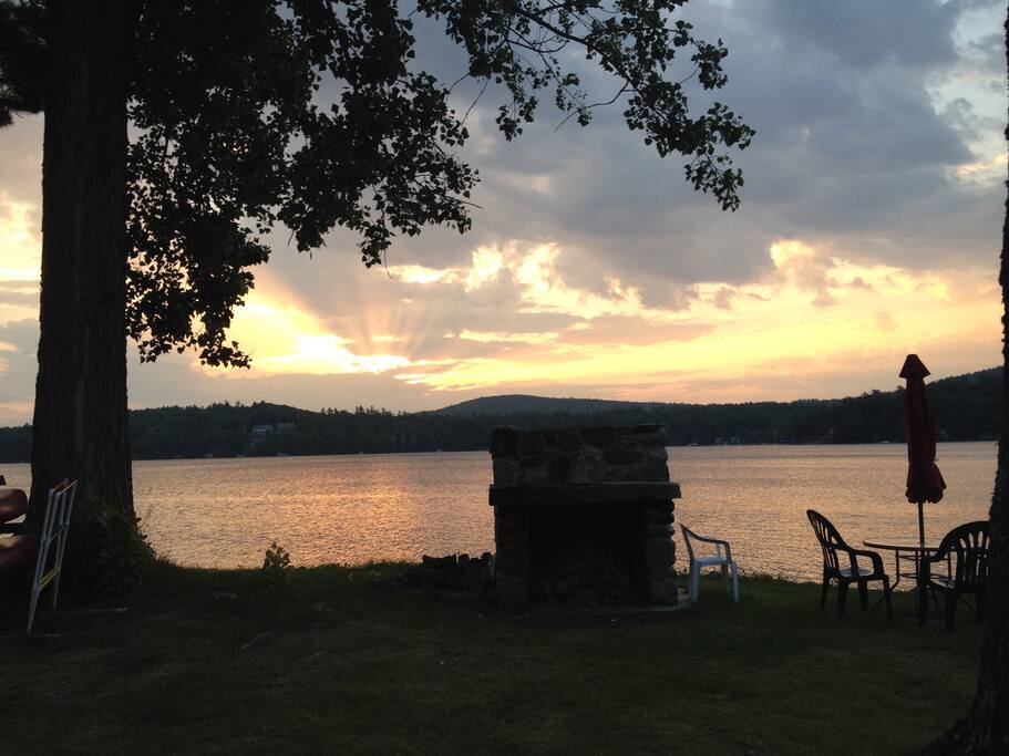 Amazing Sunrise in front of the cottages