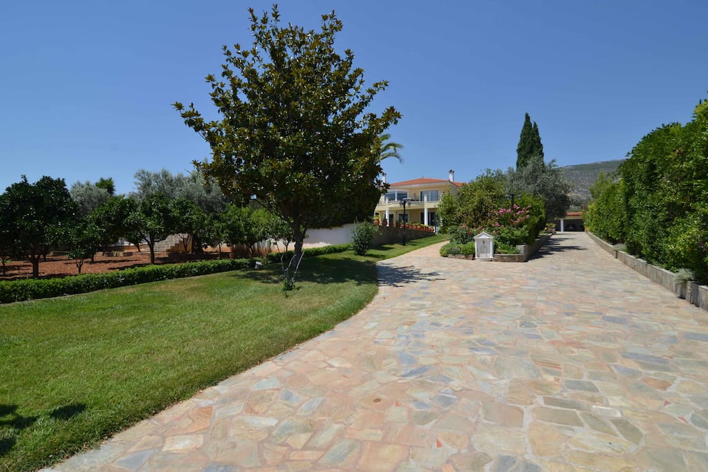 Entering the Villa