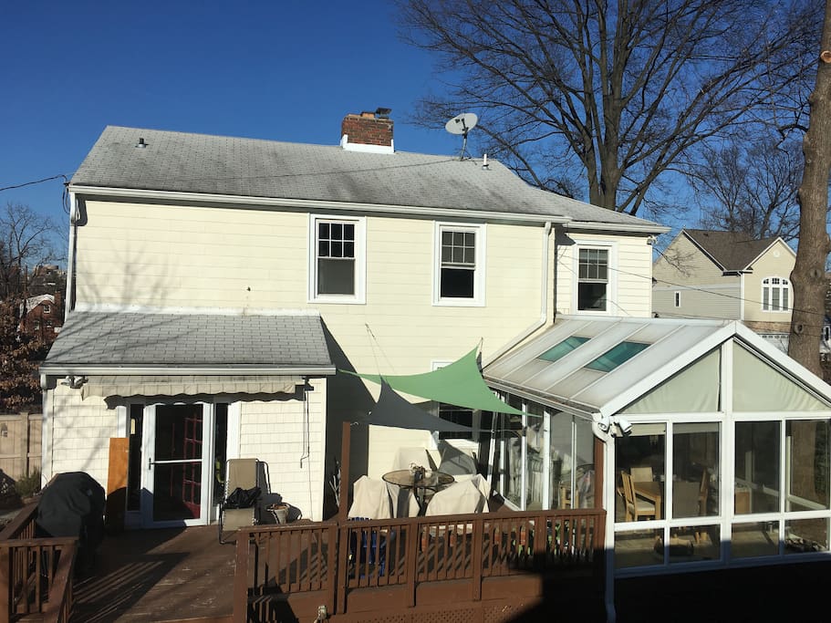 View of the house from the garage apartment