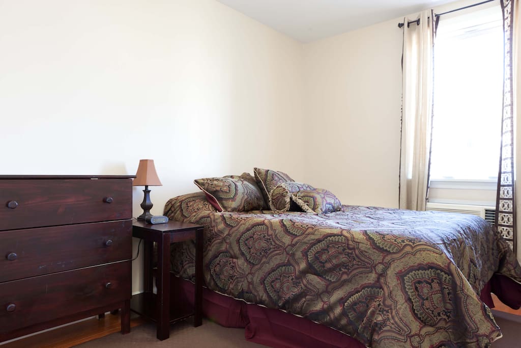 1 double bed in the first bedroom.