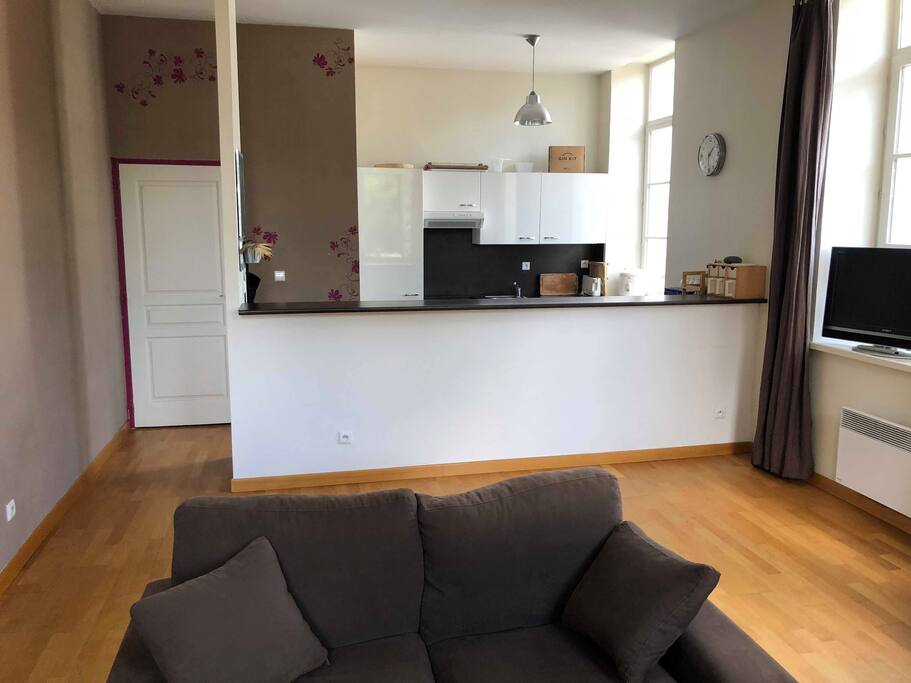 Cuisine vue du salon