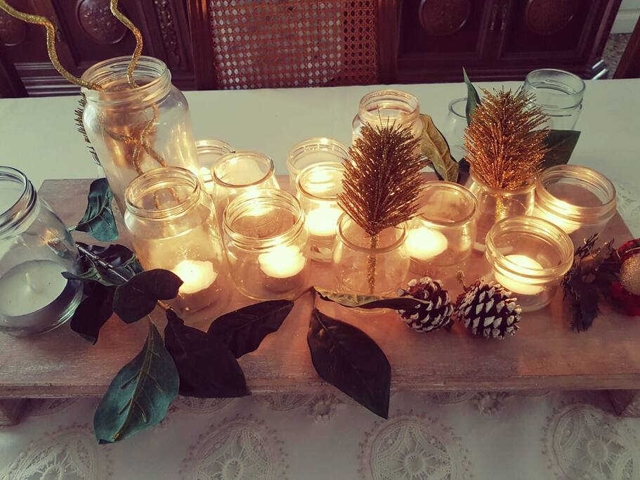 Adornos mesa navideña