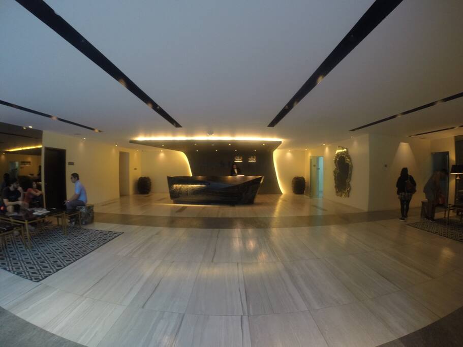 Reception area where the public wifi is available.
