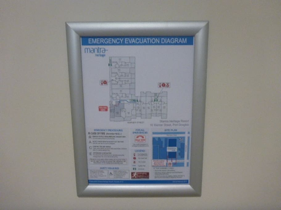 safety card and evacuation procedures