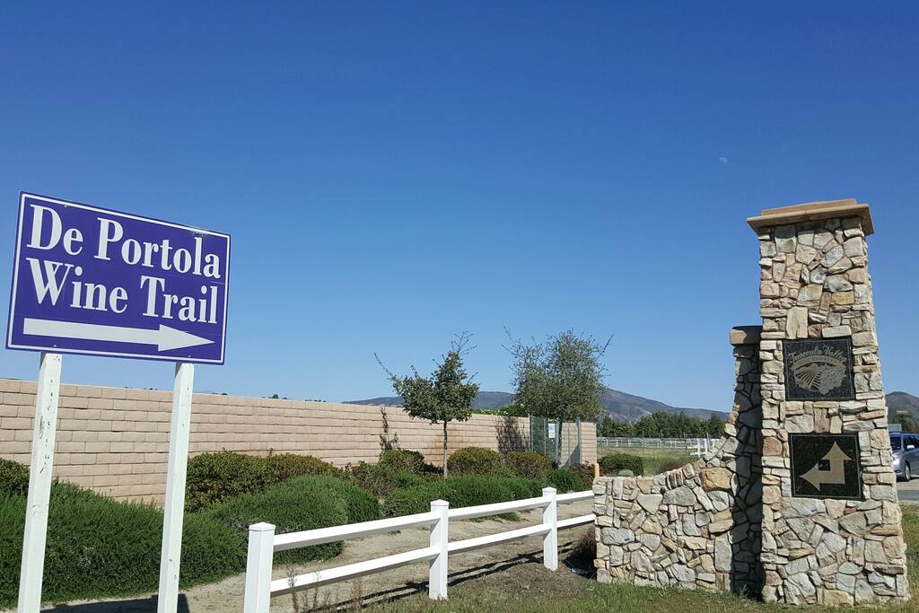We are on De Portola Wine Trail
