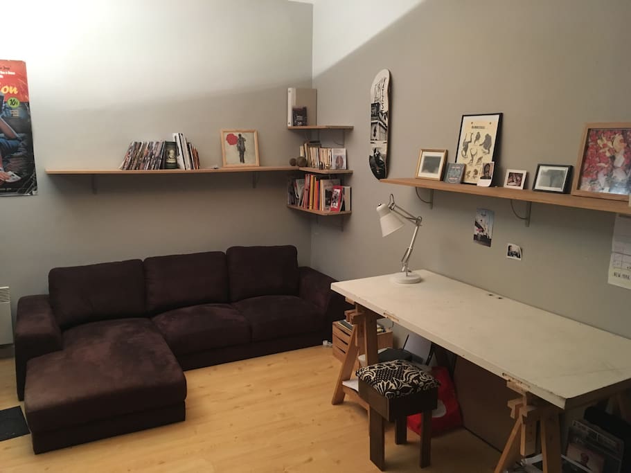 Espace salon/bureau