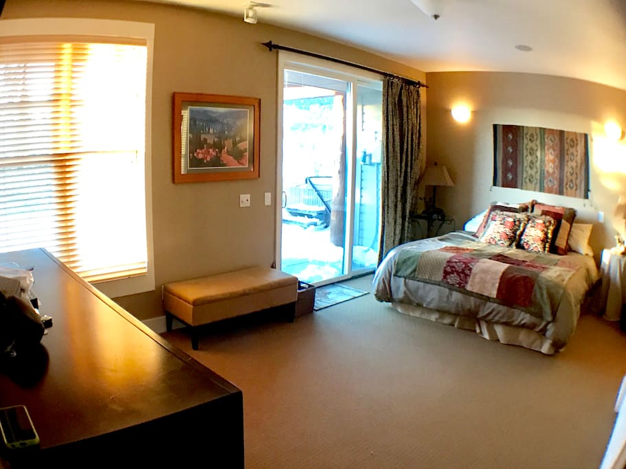 Master bedroom with comfy king size bed
